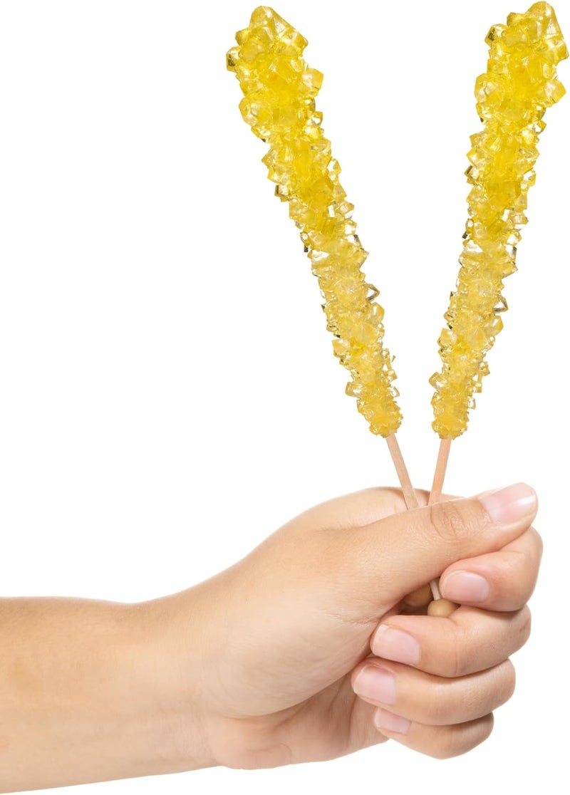 Candy Envy Yellow Rock Candy Sugar Sticks - Lemon Flavor - Image 2